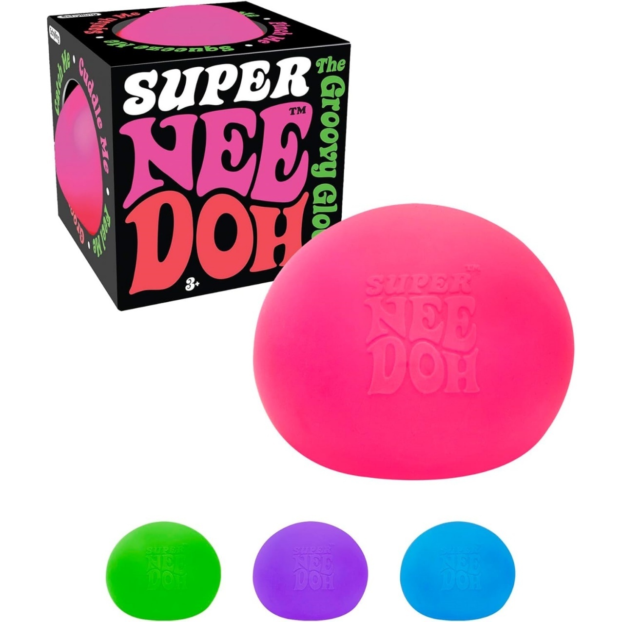 Super NeeDoh - Jumbo Stress Ball - 4.5” - Assorted